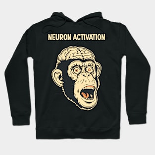 Funny Monkey Brain Internet Meme Neuron Activation Hoodie